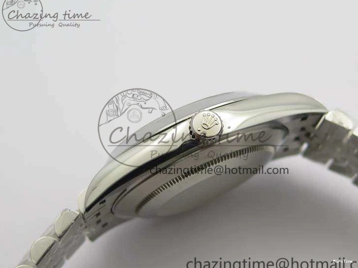 MiroTime 0701 DateJust Smooth Bezel SS Noob 1:1 Best Edition Gray Sticks Dial On Jubilee Bracelet A Packable 3505